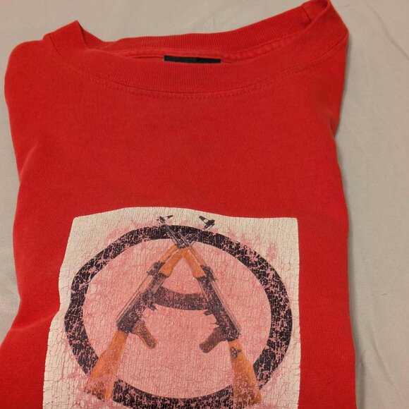 Cheetah Zabaleen Shirt Mens Medium 100% Cotton Red Tee Pullover Top - Picture 3 of 8